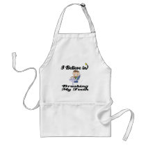 i believe in brushing my teeth boy aprons