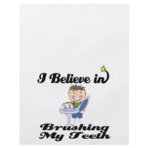 i believe in brushing my teeth boy flyer design