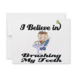 i believe in brushing my teeth boy invitations