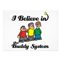 i believe in buddy system invitations