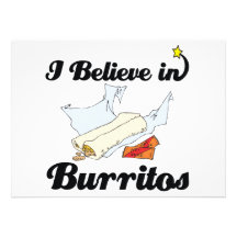 i believe in burritos personalized invitation