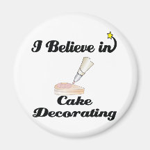 i believe in cake decorating fridge magnets