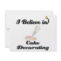 i believe in cake decorating personalized announcement
