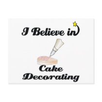 i believe in cake decorating post card