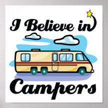 i believe in campers poster