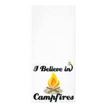 i believe in campfires personalised rack card