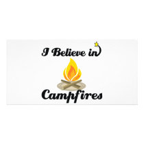 i believe in campfires picture card