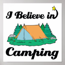 i believe in camping poster