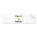 i believe in canaries bumper stickers