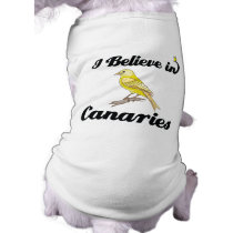 i believe in canaries doggie shirt