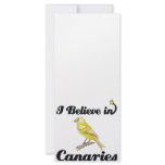 i believe in canaries rack cards