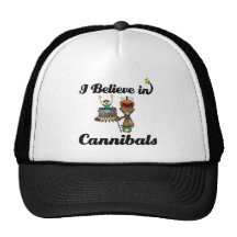 i believe in cannibals mesh hat
