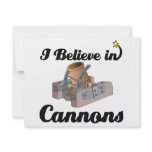 i believe in cannons invitations