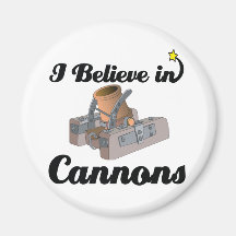 i believe in cannons refrigerator magnet