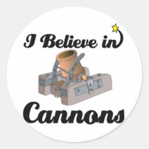 i believe in cannons sticker