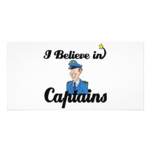 i believe in captains custom photo card