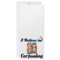 i believe in carpooling full color rack card