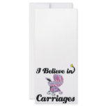 i believe in carriages rack card
