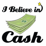 i believe in cash photo sculptures