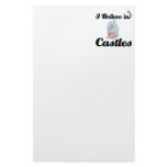 i believe in castles stationery
