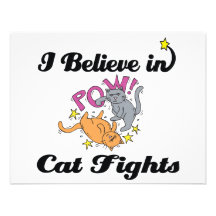 i believe in cat fights personalized invite