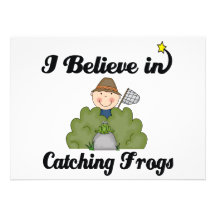 i believe in catching frogs personalized invites