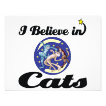 i believe in cats personalized announcement
