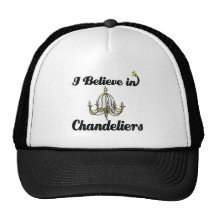 i believe in chandeliers mesh hat