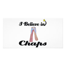 i believe in chaps customised photo card