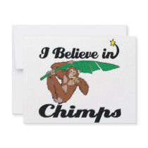 i believe in chimps personalised invitation