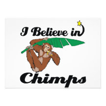 i believe in chimps personalized invitation