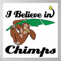 i believe in chimps poster