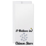 i believe in chinese stars rack cards