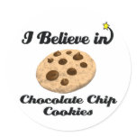 i believe in chocolate chip cookies stickers