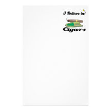 i believe in cigars stationery design
