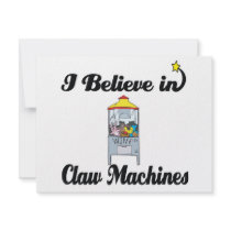 i believe in claw machines personalised invites