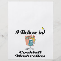 i believe in cocktail umbrellas personalized flyer