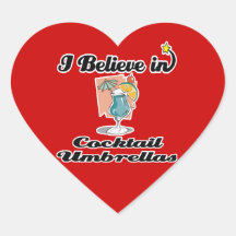 i believe in cocktail umbrellas sticker
