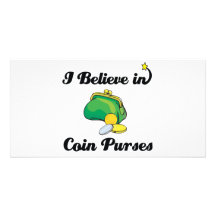 i believe in coin purses photo card template