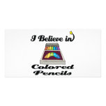 i believe in coloured pencils photo cards