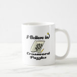 i believe in crossword puzzles mugs