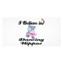 i believe in dancing hippos personalized photo card