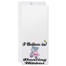 i believe in dancing hippos personalized rack card