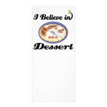 i believe in dessert full colour rack card