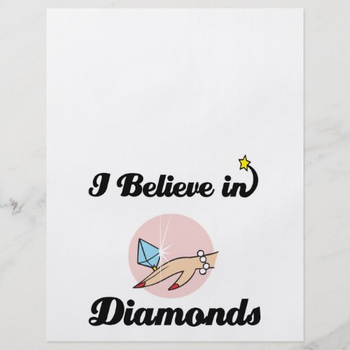 i believe in diamonds flyer design