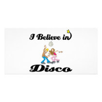 i believe in disco picture card
