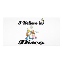 i believe in disco picture card