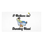 i believe in donating blood photo cards