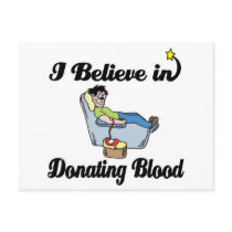 i believe in donating blood postcards