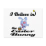 i believe in easter bunny post card